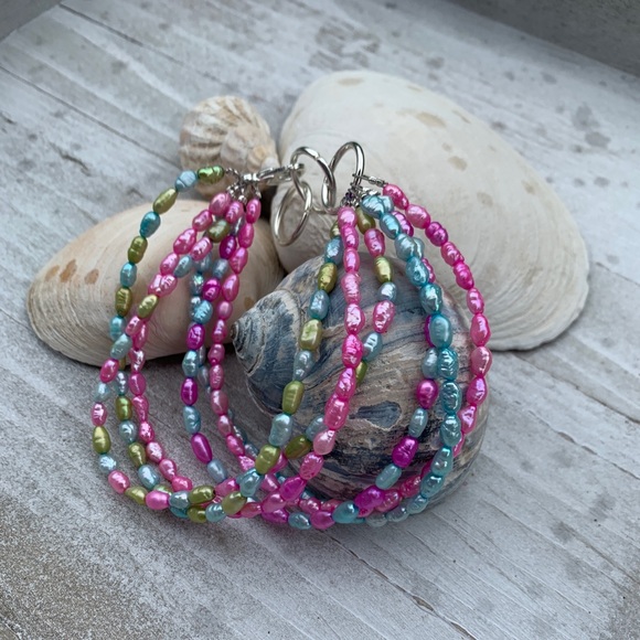 JRS Designs Jewelry - 6 strand Rice pearl bracelet